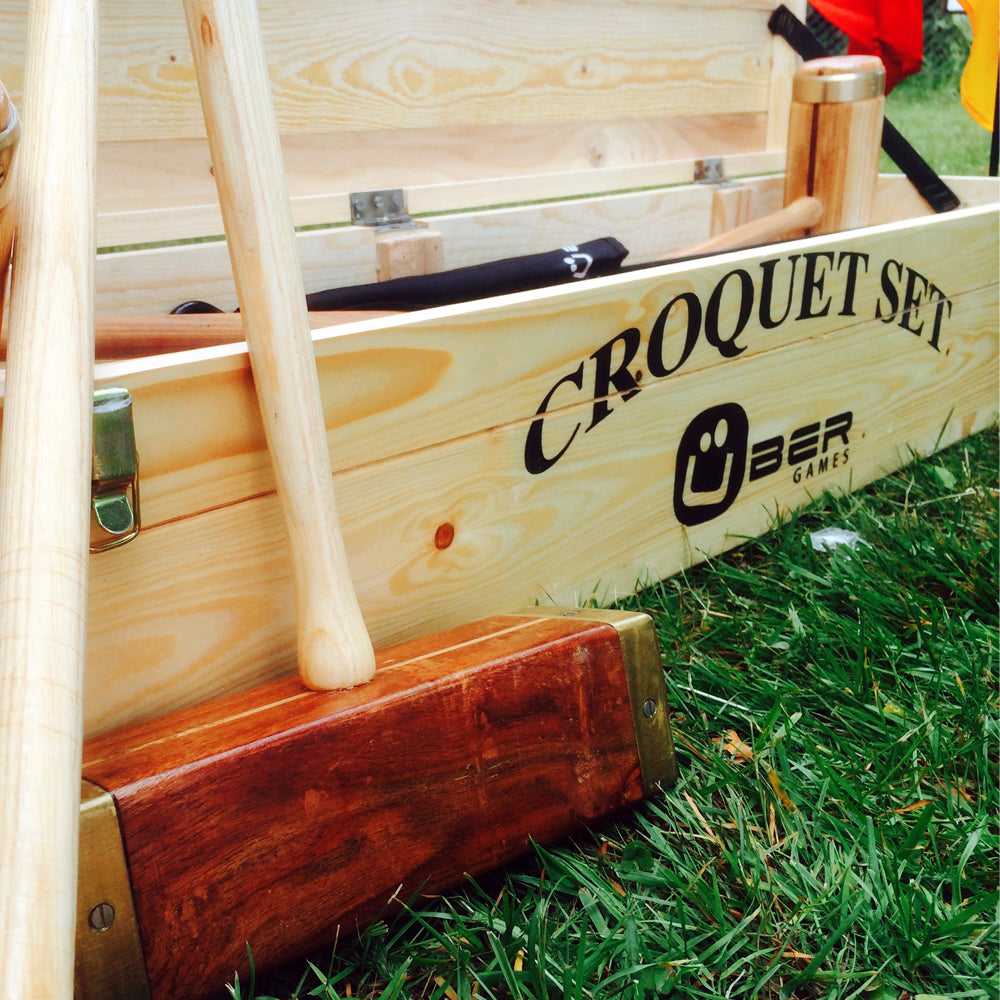 Wooden Croquet Set Box - 4 Player