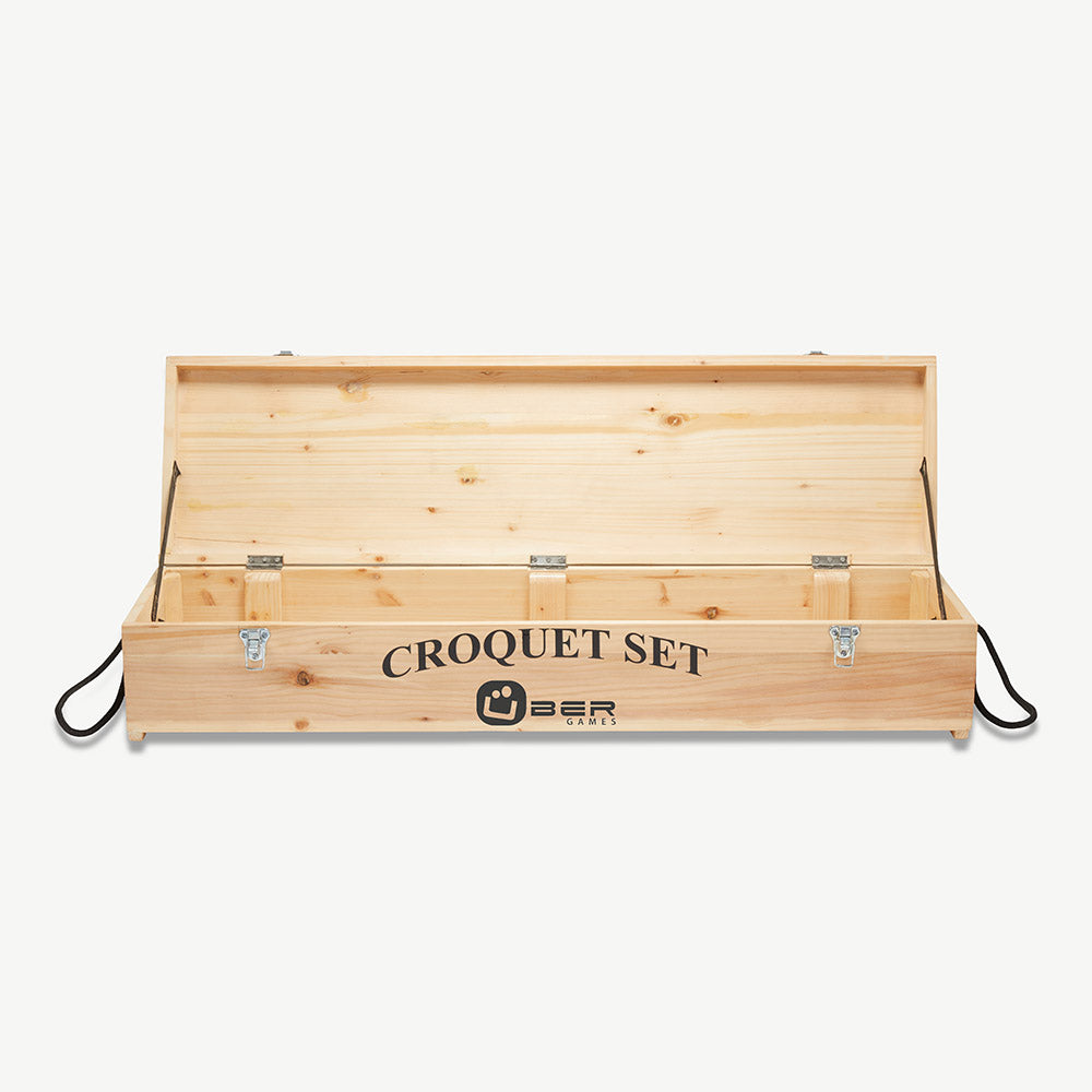 Wooden Croquet Set Box - 4 Player